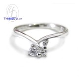 แหวนทองคำขาว แหวนเพชร แหวนแต่งงาน แหวนหมั้น-R1185DWG